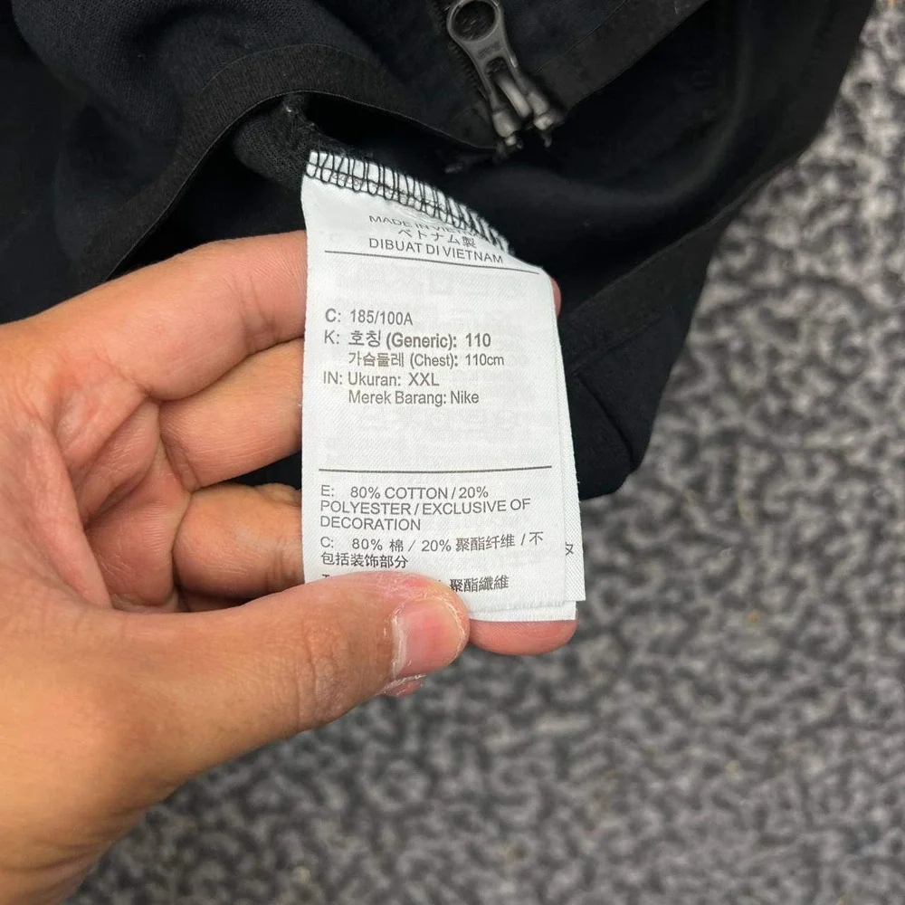 Nike Tech Fleece Hoodie Men XXL Black Full Zip Long Sleeve 2XL